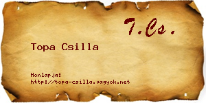 Topa Csilla névjegykártya