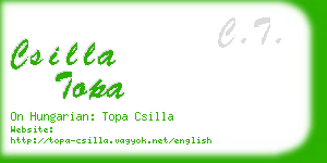 csilla topa business card